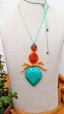Colar Longo Gota/Galho Yellon