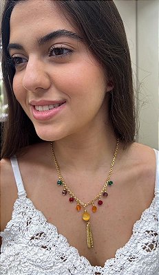 Colar Curto Fim de Tarde.