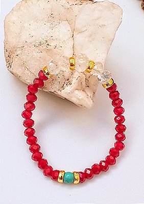 Pulseira Vinho com Transparência.