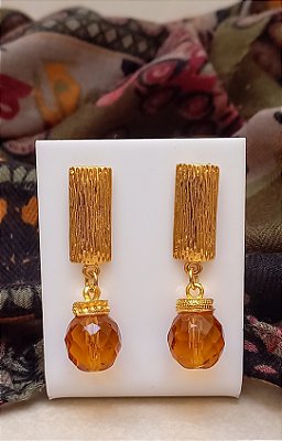 Brinco Cristal Caramelo.