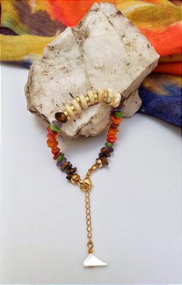 Pulseira Howlita Cascalhos.