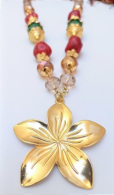Colar Curto Flor.