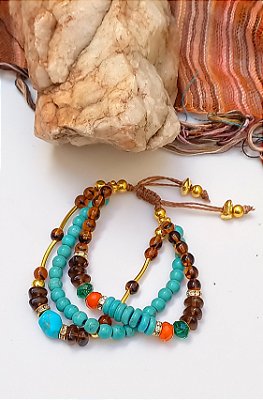 Pulseira Tripla Céu Terra.