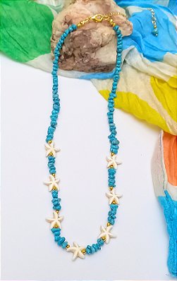 Colar Curto Estrelas.