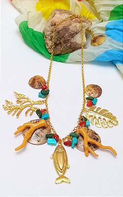 Colar Curto Mar Badulaques.