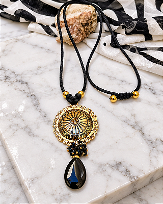 Colar Longo Mandala Gota.