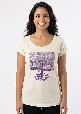 Camiseta Feminina Offwhite Enclosed