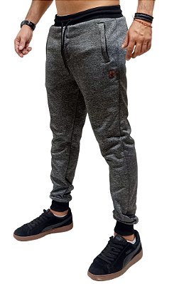 Calça Masculina Moletom Cinza Stone
