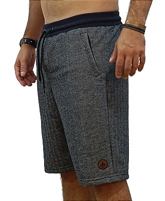 Bermuda Masculina Moletom Cinza Zick (comprida)