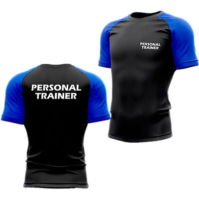 Camiseta Raglan Personal Trainer Dry Fit Proteção Uv