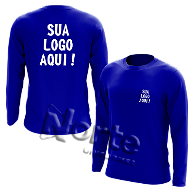 Camiseta Personalizada Sua Logo Manga Longa