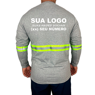 Camisetas Fita Refletiva Logo Marca Personalizada