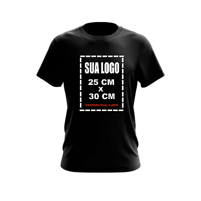 Camiseta 100% algodão Pesonaliazado Sua logo