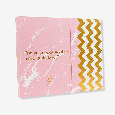 PLANNER CAPA DURA MÁRMORE ROSA – ZOACRIATIVA