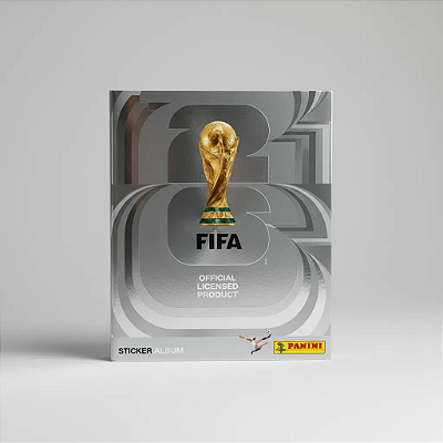 Álbum Copa do Mundo 2026 Panini - Edição de Luxo Capa Dura Prata