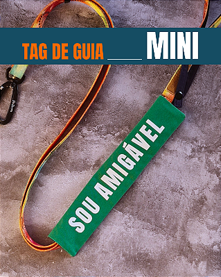 Tag de Guia MINI - "Sou amigável" (verde)