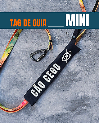 Tag de Guia MINI - "Cão cego" (azul marinho)