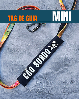 Tag de Guia MINI - "Cão surdo" (azul marinho)