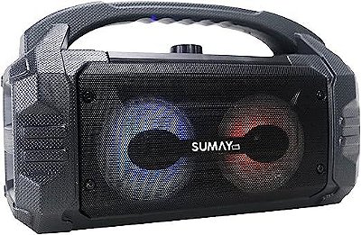 CAIXA DE SOM PORTÁTIL 50W USB/SD SUNBOX SP1304 PRETO - SUMAY
