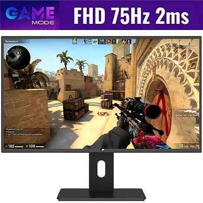 MONITOR 24'' LED ERGONÔMICO AJUSTE DE ALTURA, ROTAÇÃO VERTICAL, ROTAÇÃO HORIZONTAL, INCLINAÇÃO, WIDESCREEN,2MS,75Hz, FUL