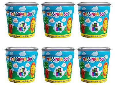 MASSINHA SOFT UTIGUTI KIT 6UN 140G CORES SORTIDAS REF.:001000- UTI GUTI
