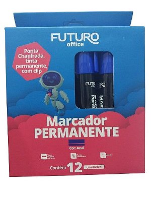 MARCADOR PERMANENTE AZUL CX C/12UN REF.:FO272219 - FUTURO OFFICE