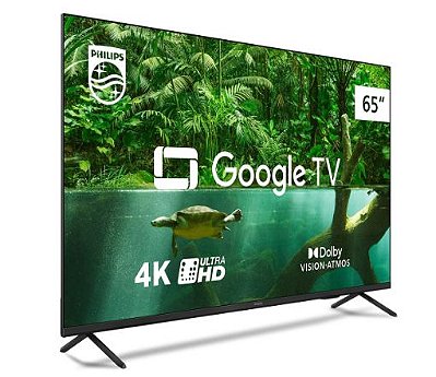 SMART TV PHILIPS 65" 4K UHD 65PUG7408, HDR10+, DOLBY VISION, DOLBY ATMOS, BIVOLT - PRETO