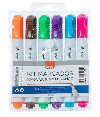 MARCADOR QUADRO BRANCO BLISTER C/6 CORES CA3000 - BRW