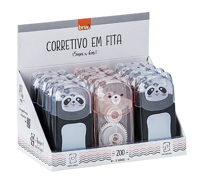 CORRETIVO EM FITA 5MM X 6M ZOO DISPLAY C/ 12UN CFT1007 - BRW