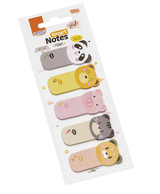 MARCADOR DE PÁG SMART NOTES FUNNY 23X45MM BICHINHOS 25FLS C/5 UN REF.: BA0400 - BRW