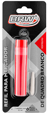 REFIL PARA MARC QUADRO BRANCO VERMELHO (5.5ML+PONTA) RM1003 CAIXA C/12UN - BRW