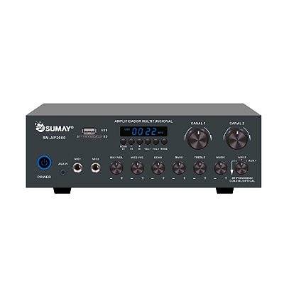 AMPLIFICADOR STEREO SM-AP2000 2 CANAIS - SUMAY