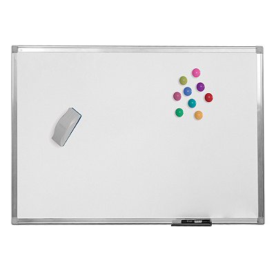 QUADRO BRANCO MAGNETICO FORMICA ALUMINIO A 090X060CM COD.: 8041 - STALO
