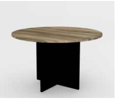 MESA REDONDA 1,20 LINHA SILVER 25MM PES MADEIRAL COR CASTANHO  TANNAT COD.: 403143 - NOBRE