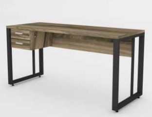 MESA RETA PE METAL LARG 25MM 150CM NOGAL - NOBRE