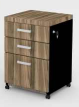 GAVETEIROS MOVEIS C/ 3 GAVETAS COD.: 403116 - NOBRE