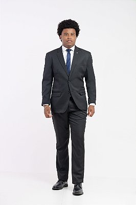 Terno Masculino Microfibra Slim Preto Leve PATALOO