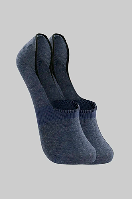 Meia Invisível Masculina Algodão Penteado Azul Jeans Lupo PATALOO