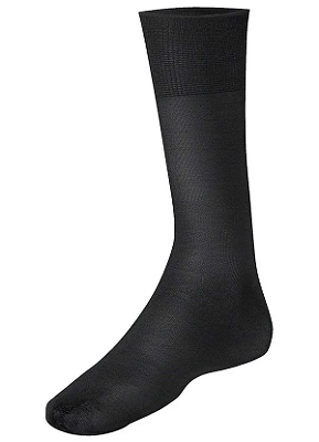 Meia Social Masculina Microfibra Cano Longo Preta Meianyl PATALOO