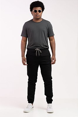Calça Jogger Masculina Weft Premium Ajuste Moderno Preta PATALOO