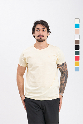 Camiseta Masculina Básica 100% Algodão Regular PATALOO