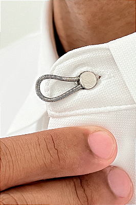 Extensor de Colarinho PATALOO em Aço Inoxidável Para Camisa 25mm