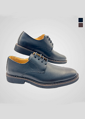 Sapato Social Masculino Derby Couro Legítimo Confort PATALOO