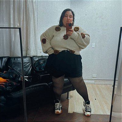 Shorts de Ryca Plus Size Chic Plissado