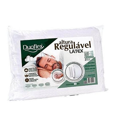 Travesseiro Duoflex Altura Regulável Látex - 50x70cm