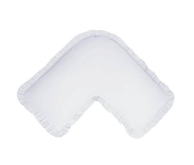 Capa Travesseiro Veet Adulto Branca Babado Liso