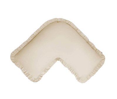 Capa Travesseiro Veet Adulto Creme Babado Liso
