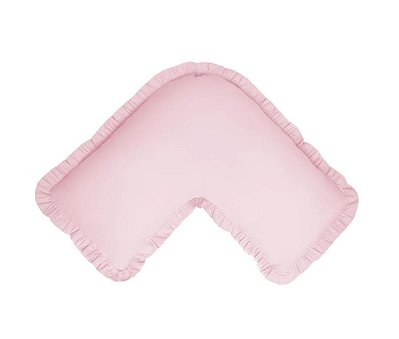 Capa Travesseiro Veet Adulto Rosa Babado Liso