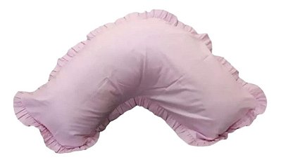 Capa Travesseiro Veet Juvenil Rosa Babado Liso