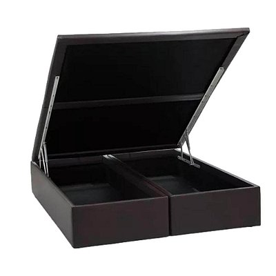 Base Baú King Size Soulflex Courino Chocolate - 193x203